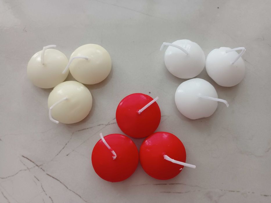 Плаващи свещи за празници 3бр,Свети Валенти,сватба,украса,дискове