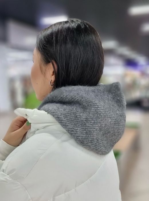 Шапка капор ангора с вискозой