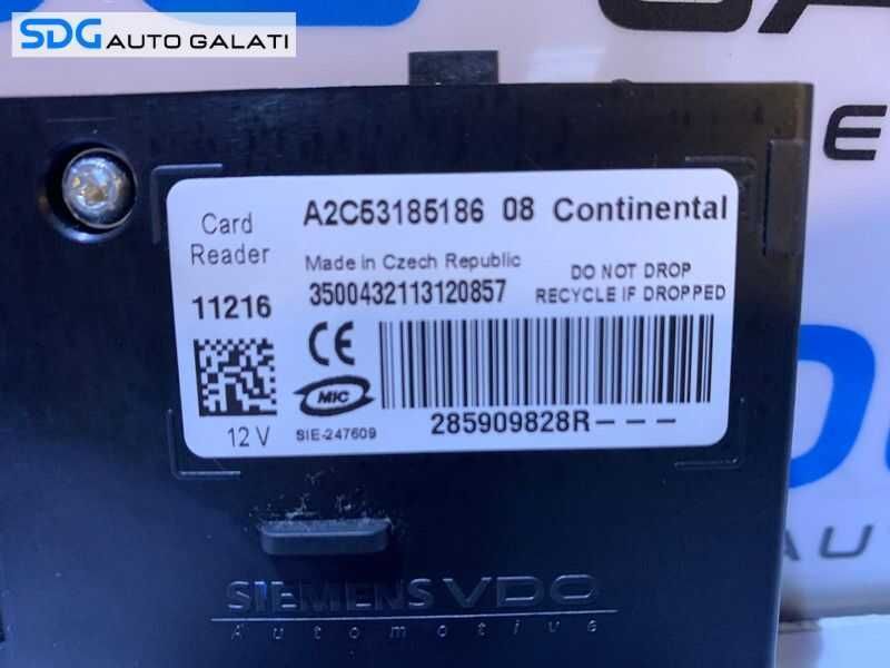 Cititor Cartela Pornire Contact cu Cheie Renault Megane 3 2008 - 2016 Cod 285909828R A2C53185186