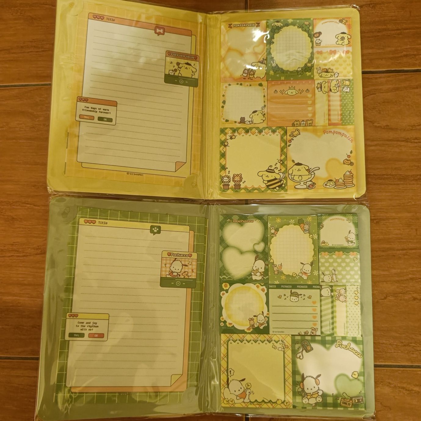 Memo books, set stickere cu personaje Sanrio, noi