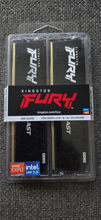 Ram Memorie Kingston Fury Kit 64Gb DDR5 5600 cl36 amd expo intel xmp 3