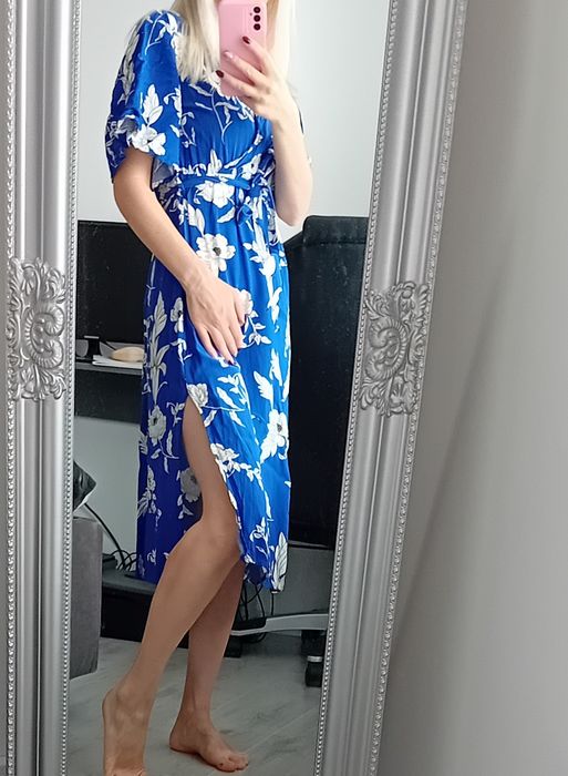 Синя лятна рокля размер М