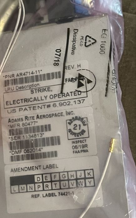 ADAMS RITE Aerospace AR4714-11 Bloc electric solenoid