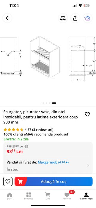Picurator vase 900mm