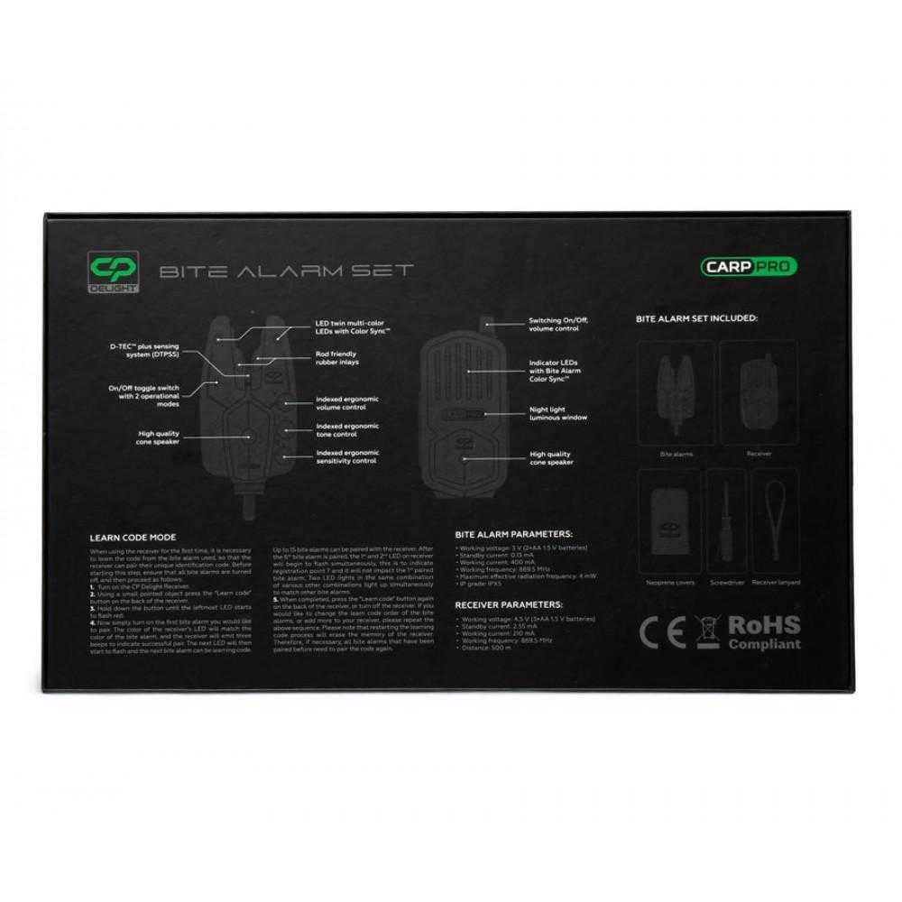 Комплект сигнализатори Carp Pro DeLight Bite Alarm Set 3 + 1/ 4+1