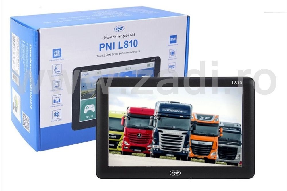 Gps camion L807 PNi cu 4 softuri truck Full Europa - harti instalate