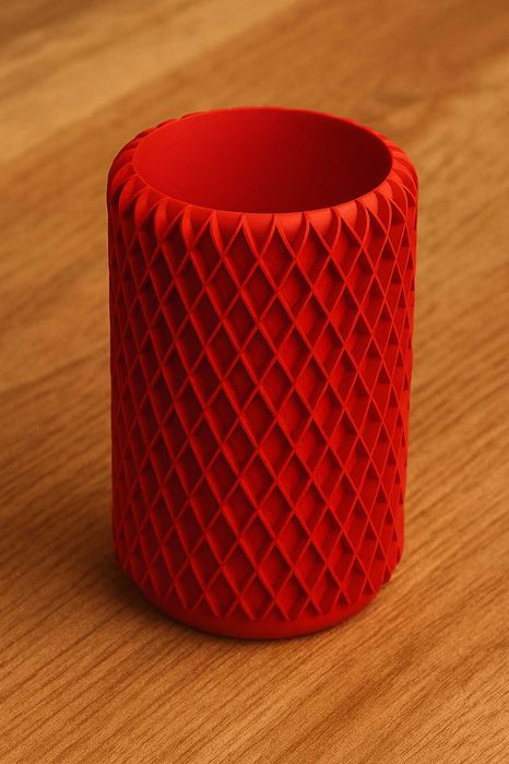 Suport pentru Pixuri Modern cu Textură Diamant – Elegant pentru Birou