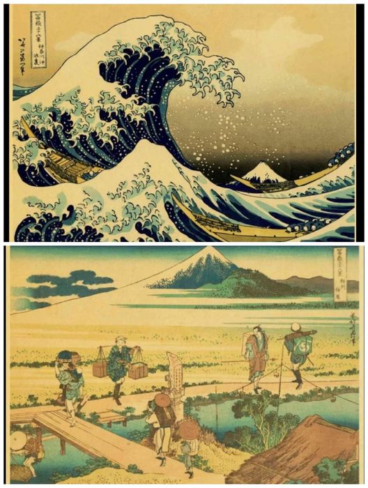 Poster/print tematica japoneza hârtie kraft 42x30cm