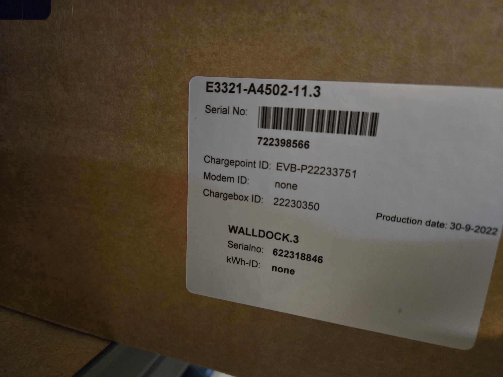 Statie NOUA de incarcare masini electrice EVBox Elvi E3321-A4502-11.3