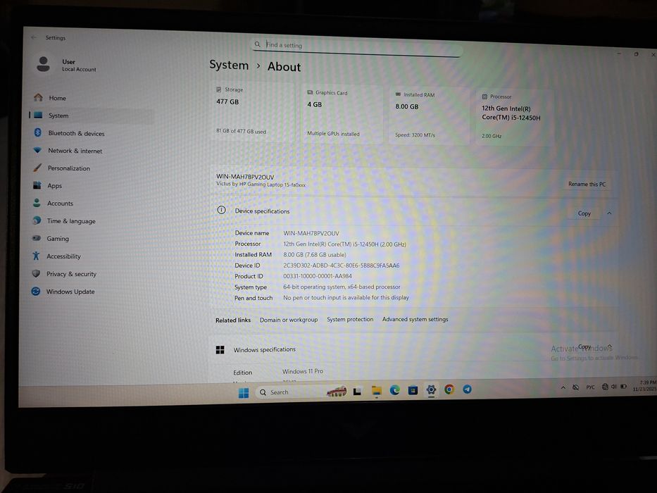 Hp Victus sotiladi srochni