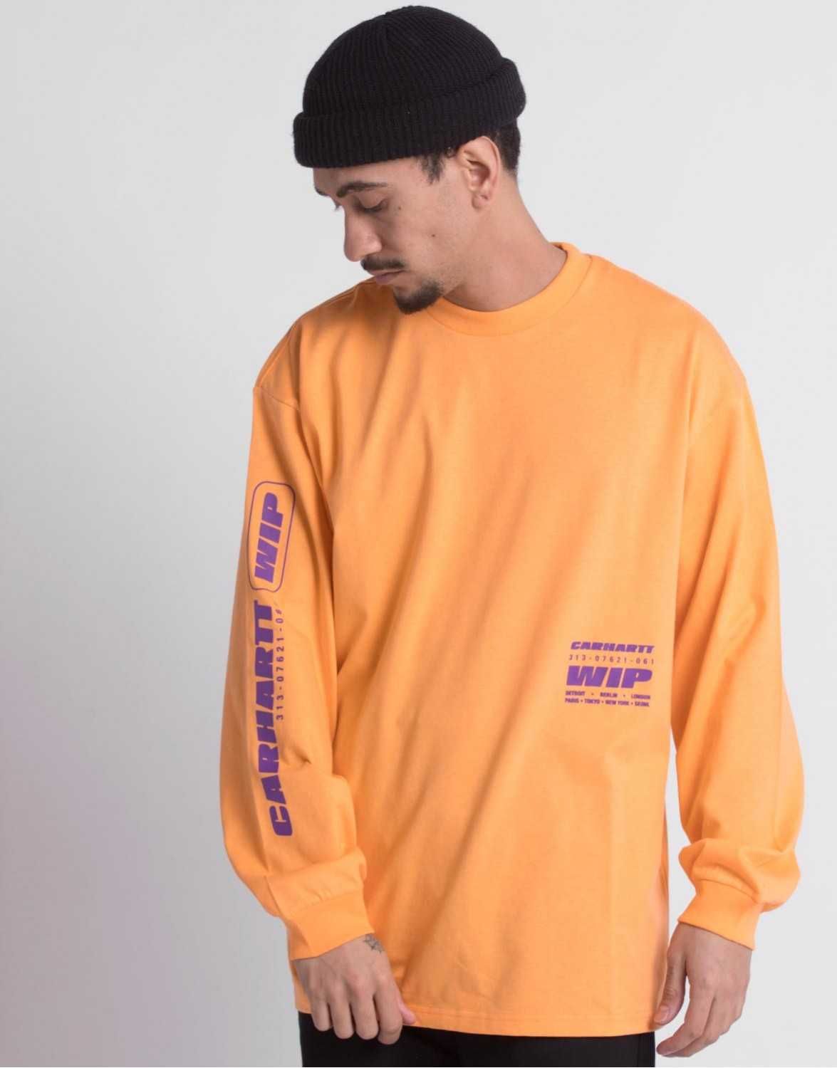 CARHARTT WIP INTER shirt мъжка оранжева блуза фланела размер S
