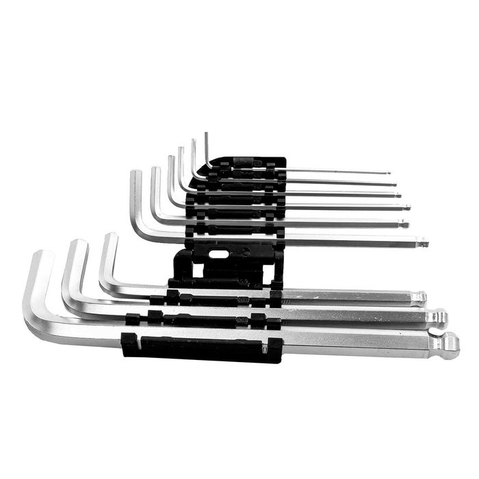 Набор ключей имбусовых HEX, 1,5–10 мм, CrV, 9 шт. с шаром// MTX