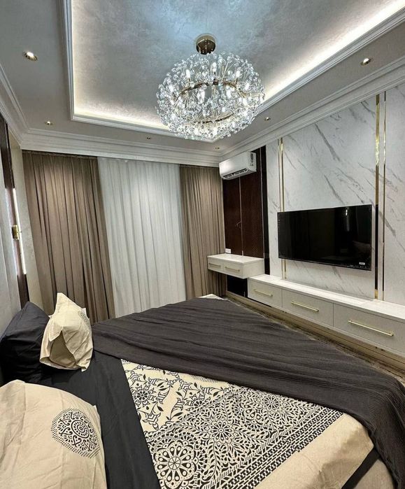 Сдается 2х ком квартира в новостройке, ор-р: м-в Ойбек, 55м²