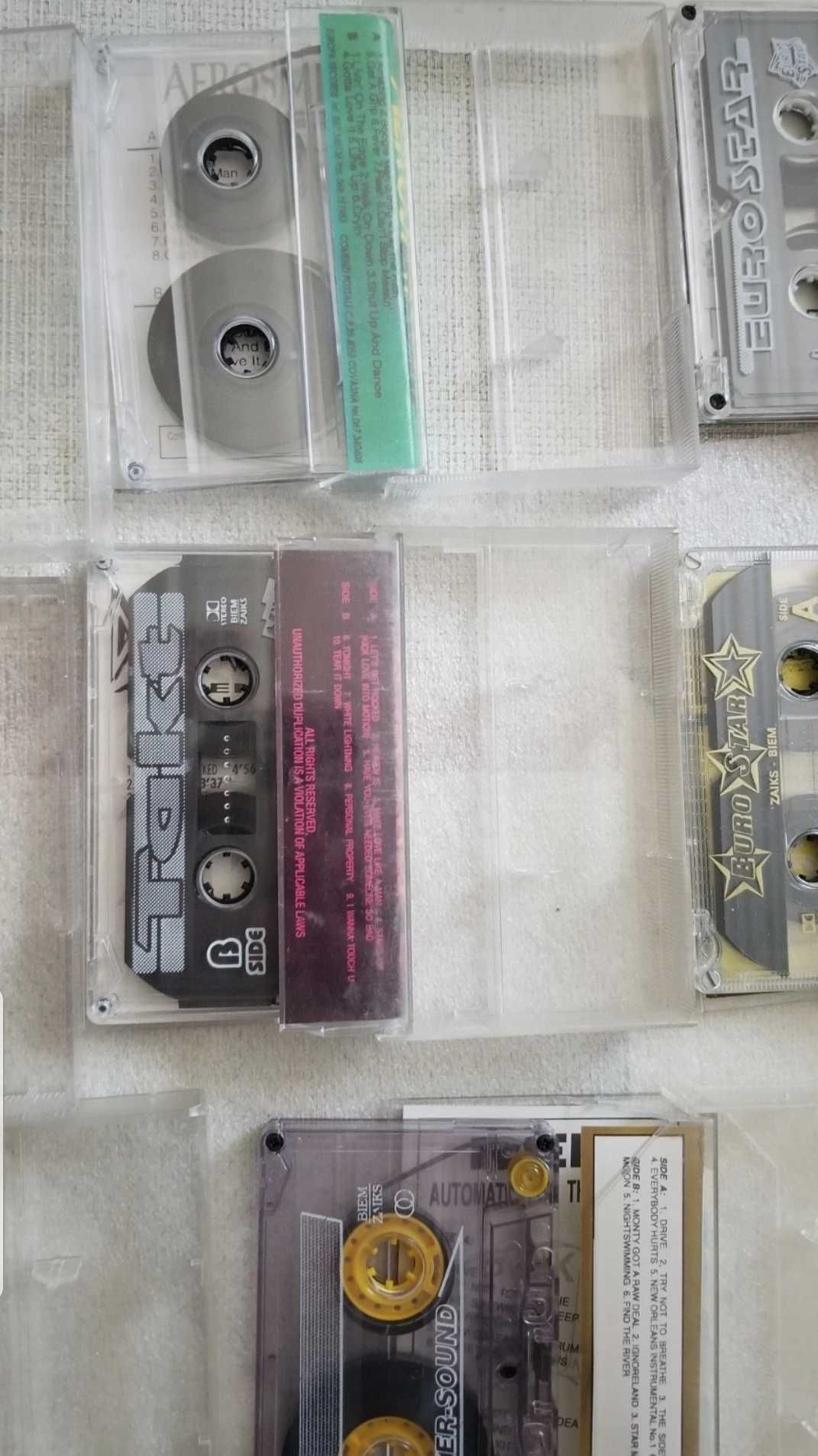 Casete audio muzica rock Aerosmith Vanghelis Guns and Roses R.E.M etc