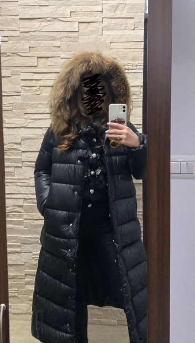 Geaca 2 in 1 cu blanita naturala