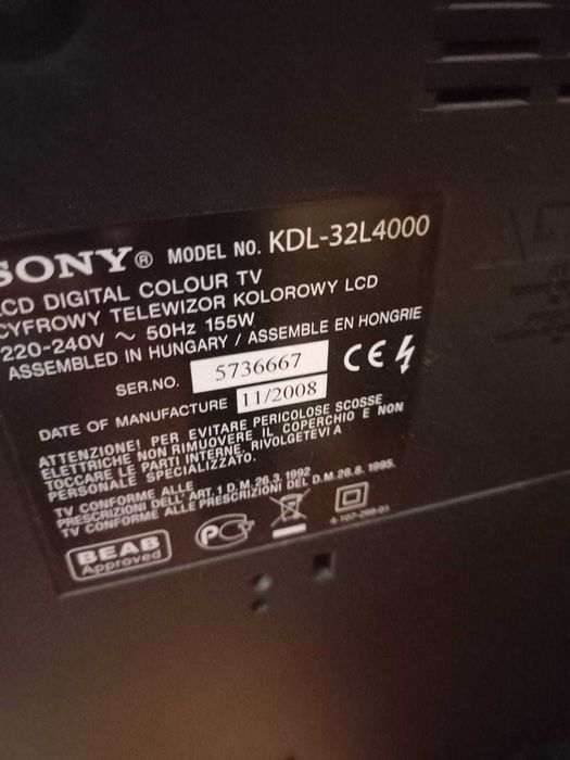 TV Sony Bravia 2008 perfect functional, in stare foarte buna