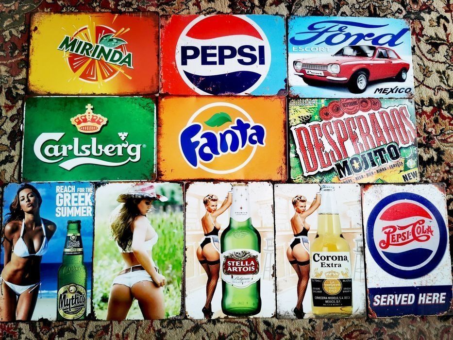 Tablii metalice vintage reclame 30 x20 cm