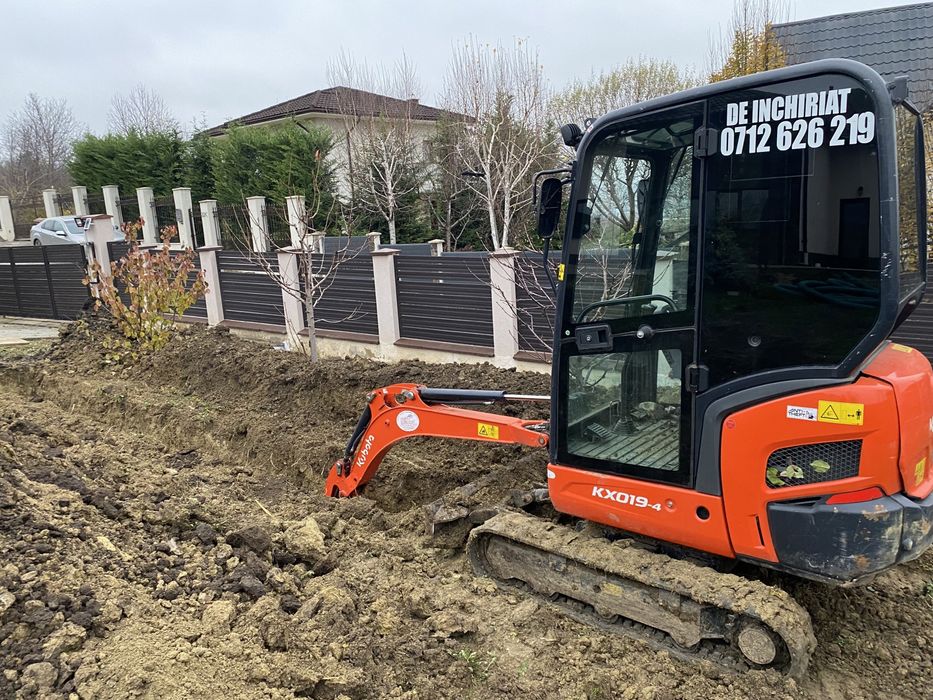 Miniexcavator  excavator santuri  fose fundatii sapaturi mecanizate