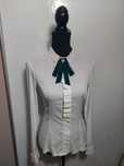 BRosa fundita turcoaz cu perlute superb - nou handmade