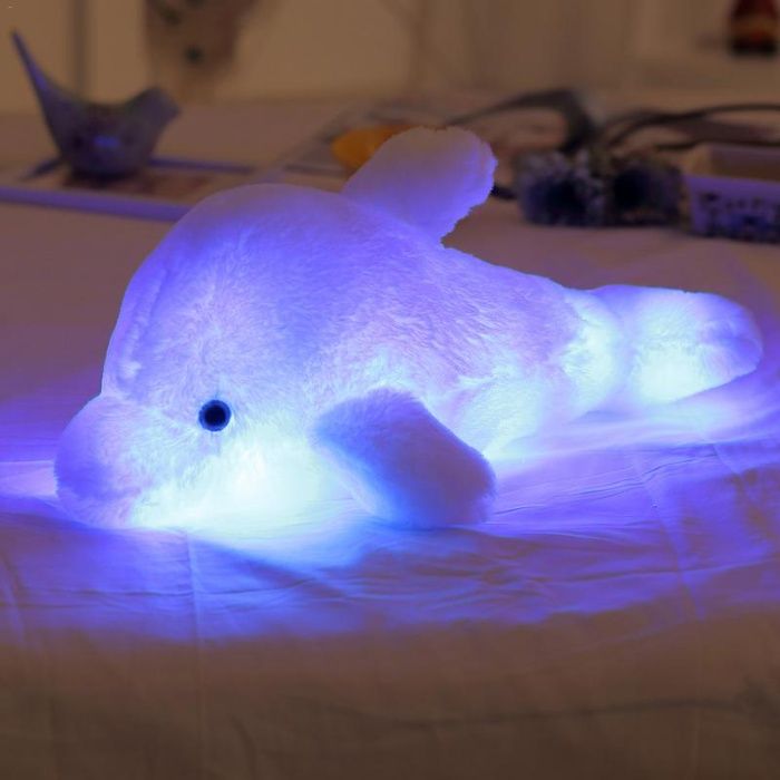 Светещ плюшен делфин с LED светлини,