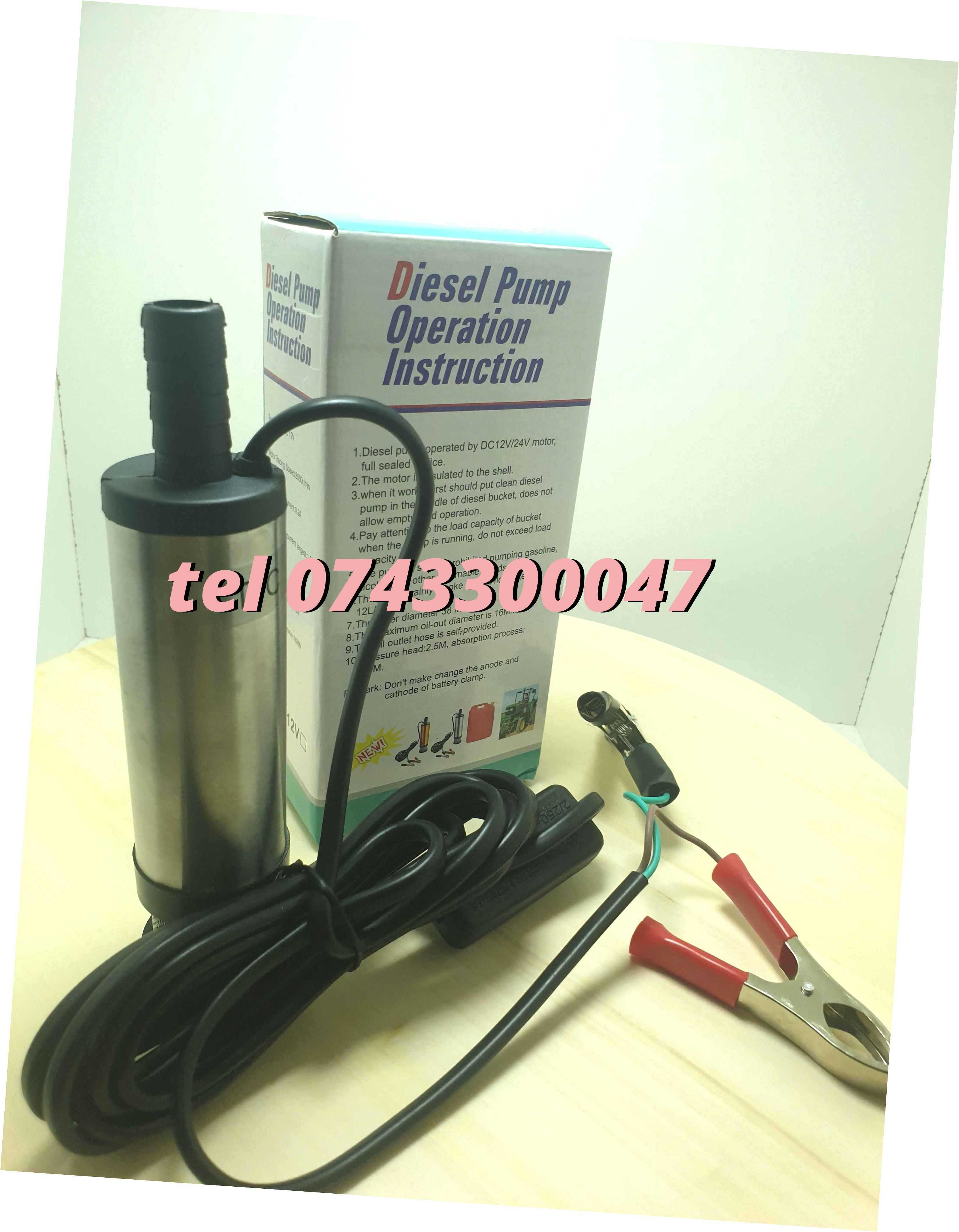 Pompa Electrica Transfer Combustibil Submersibila 12v