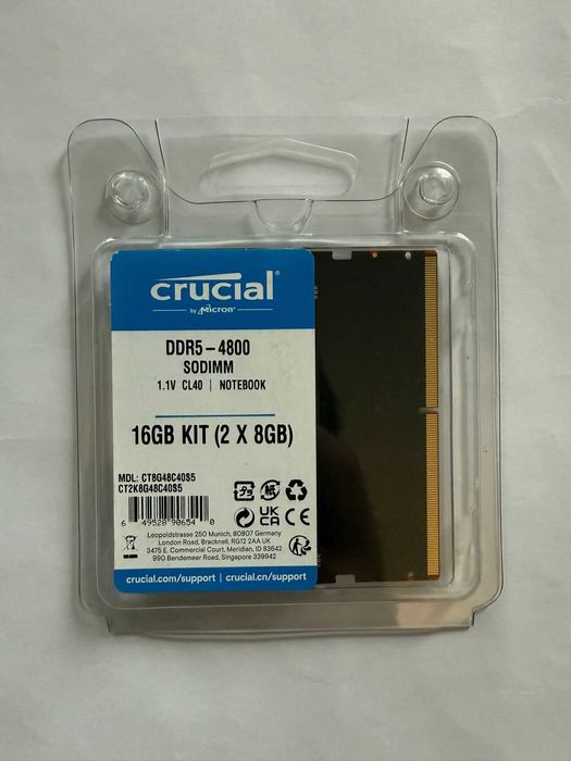 KIT Memorie Laptop Crucial DDR5-4800MHz 16GB(2x8GB)!SIGILAT + Garantie