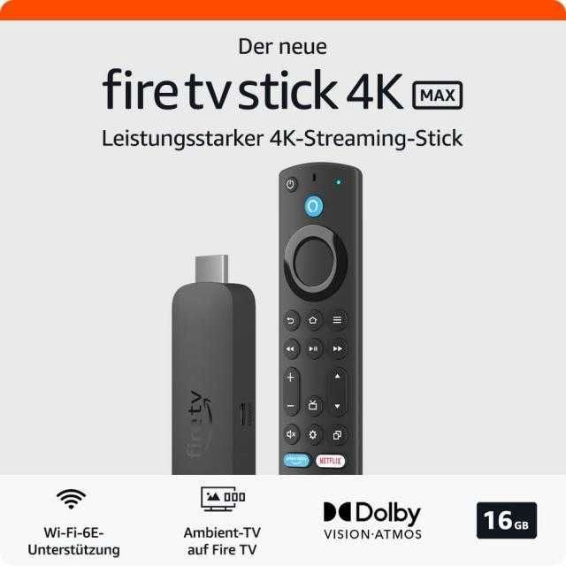 AMAZON Fire TV Stick 4K Max Gen2 (16 GB - NEW)