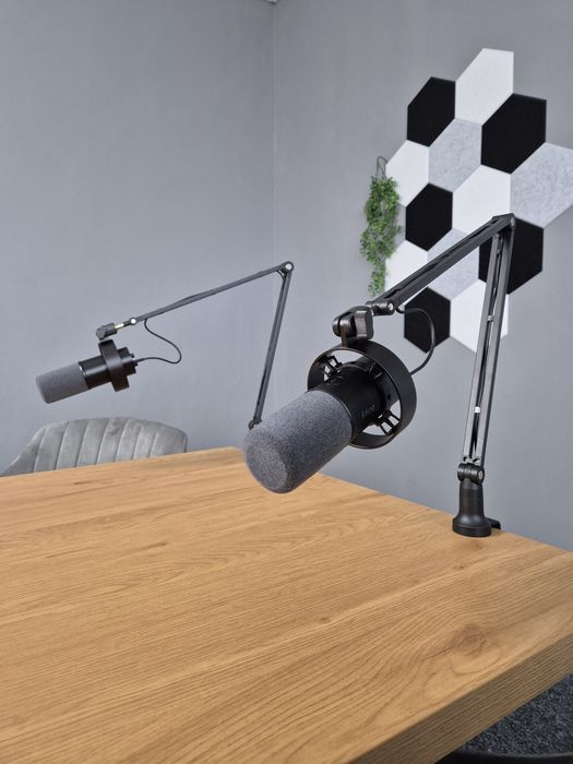 Kit microfon profesional + braț reglabil streaming, podcast, gaming