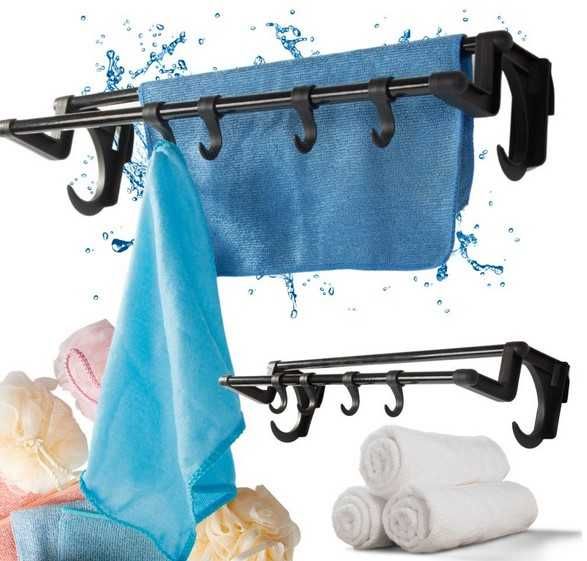 Закачалка за баня за кърпи 5в1 - без пробиване