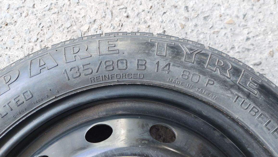 Резервна гума и джанта тип патерица 4х98 Фиат 4x98