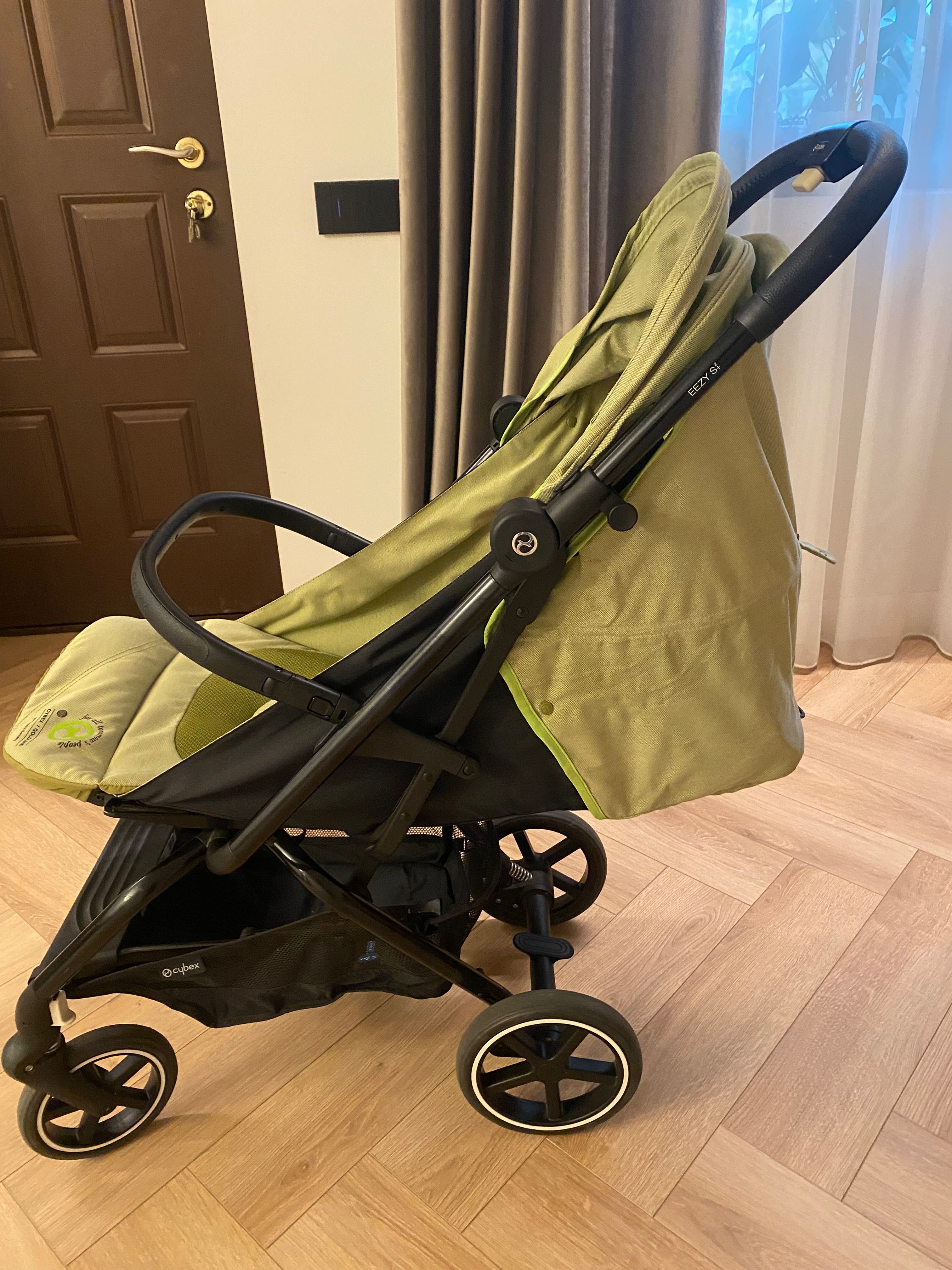 Cărucior Cybex  Eezy S+ 2 B, 5 puncte, 0 luni+, kaki-negru