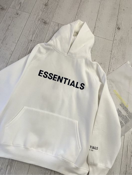 Hanorac Essentials Alb L Nou