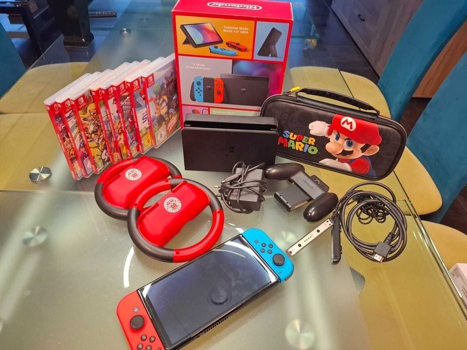 Consola nintendo,vine cu toate accesoriile din poza,produs folosit foa
