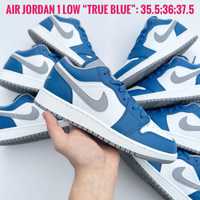 Adidasi Air Jordan 1 Low True Blue 35.5;36;37.5( nu yeezy nu dunk)