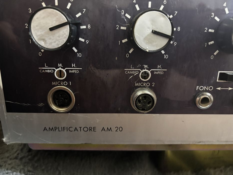 Statie amplificator pe lampi, tuburi electronice RCF A20, 30W, class A