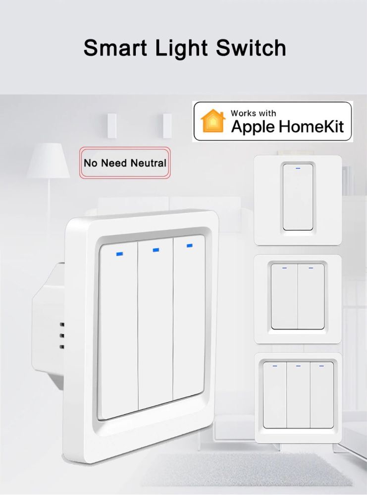 Smart light switch works with homekit