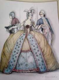 Litografie color - portret- Frankreich 1780