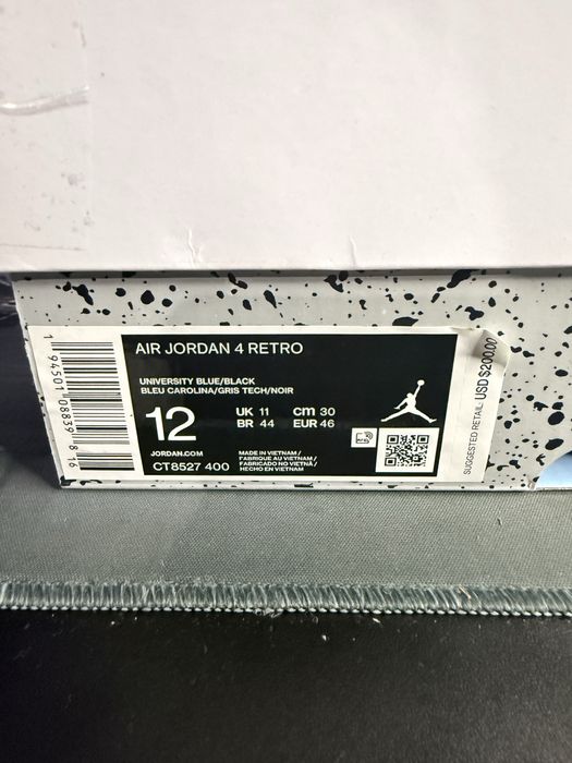 Nike Jordan 4 unc albastrii