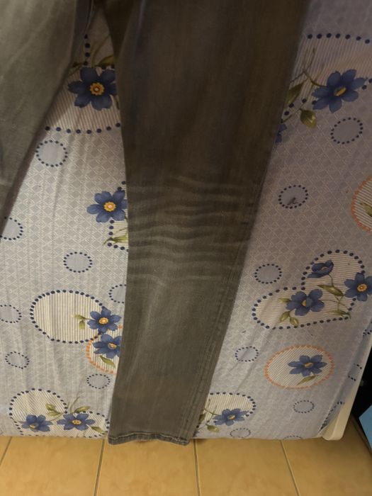 blugi straight fit gri inchis premium denim