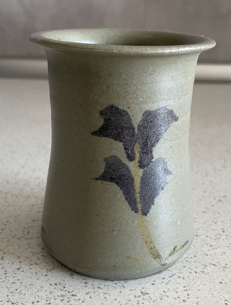 Vaza ceramica veche pictata manual