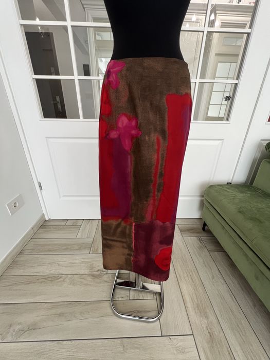 Fusta Max Mara, rosie petrecuta, marimea M