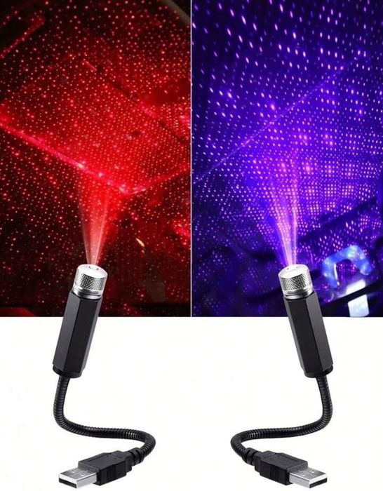Proiector Laser USB interior auto sau acasă, mov sau rosu
