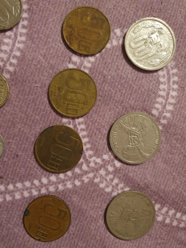 Lot monede 5 bani 1966 15 bani 1975 medalie 1993 banca agricola