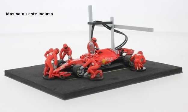 Macheta Pitstop crew rosu Ferrari F1 - 1/43 (Set Formula 1 Pit Stop)