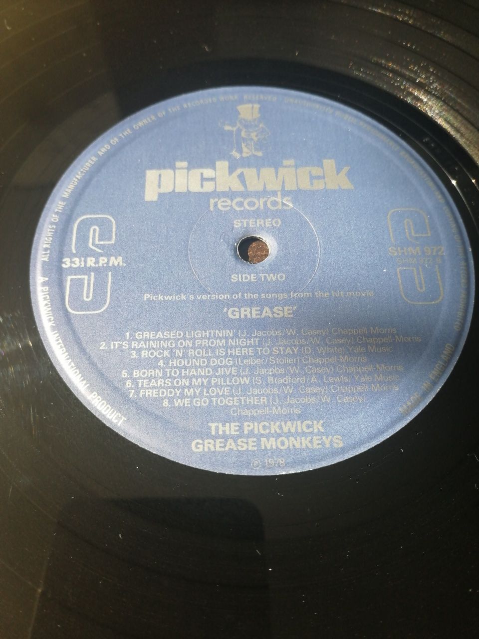 Disc vinil "Grease" made în  England, 1978