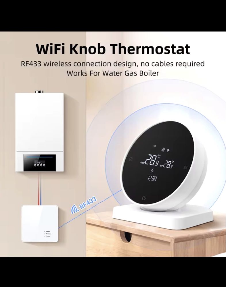 Termostat tuya wireless wifi