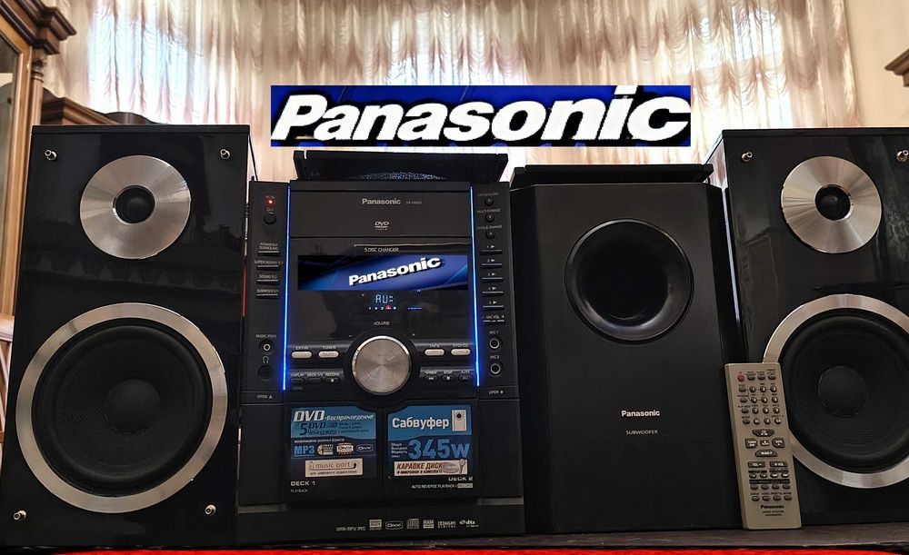 Panasonic музыкальный центр Bluetooth АУКС/CD/Tape/Fm/ сабвуфер