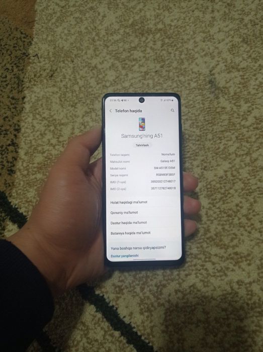 Samsung a51 6/128 yaxshi sastena