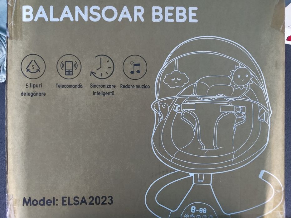 Leagan Balansoar bebelus cu Bluetooth