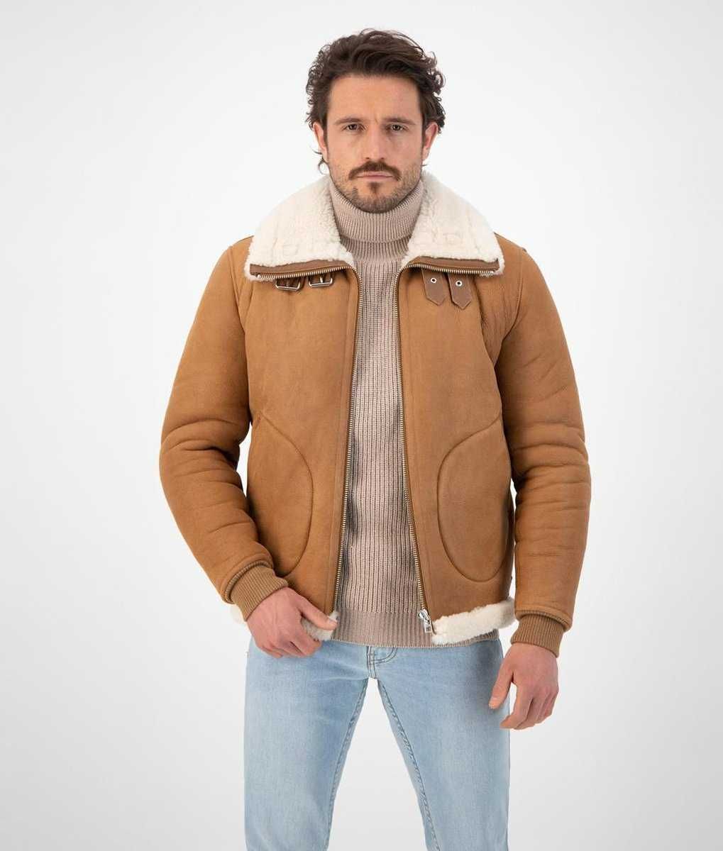 НОВО Goosecraft Jackson Leather Jacket ОРИГИНАЛНО мъжко кожено яке M